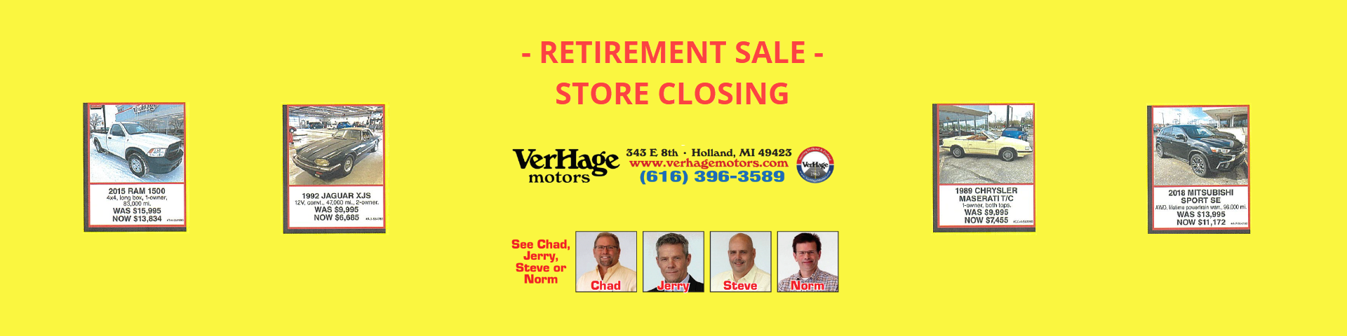 Retirement Sale - Store Closing - Great Prices!